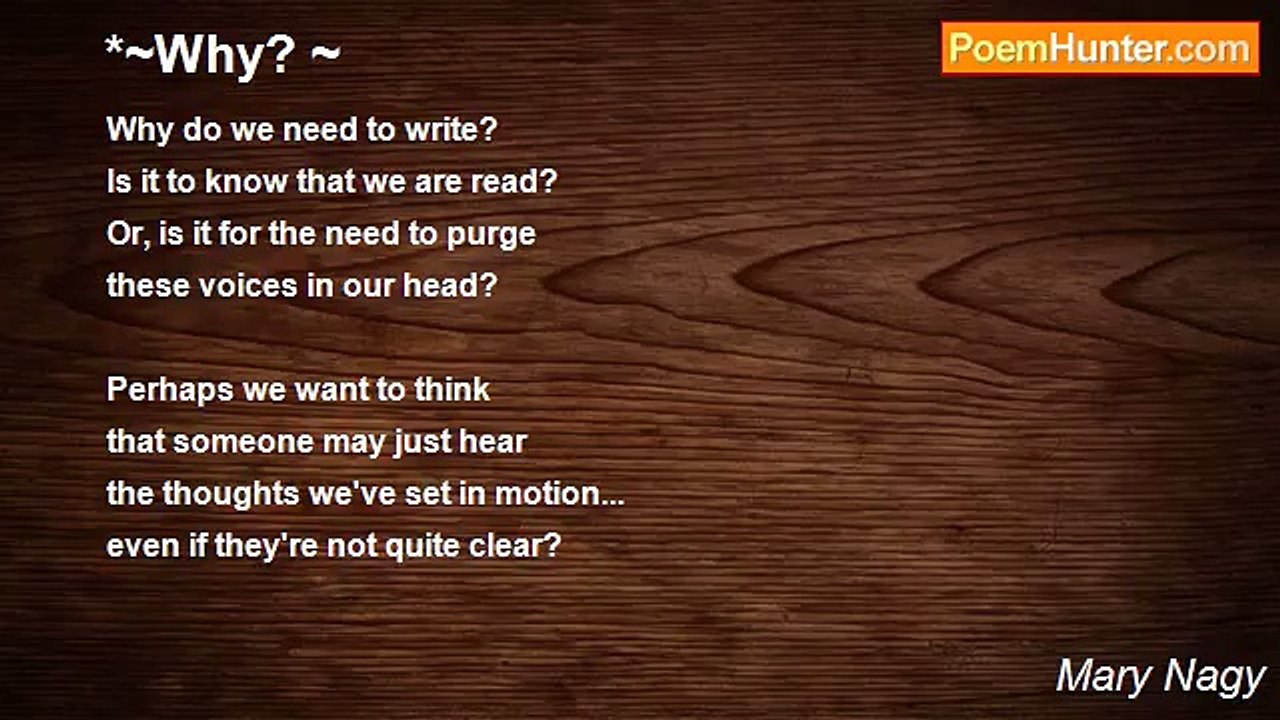Mary Nagy - *~Why? ~