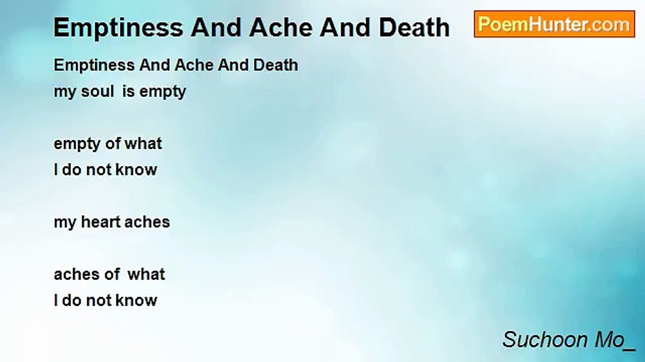 Suchoon Mo_ - Emptiness And Ache And Death