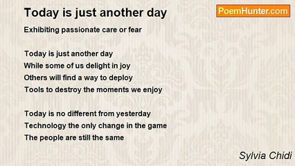 Sylvia Chidi - Today is just another day