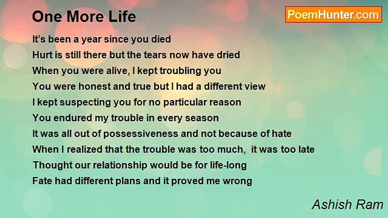 Ashish Ram - One More Life