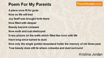 Kristina Jordan - Poem For My Parents