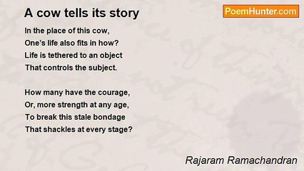 Rajaram Ramachandran - A cow tells its story