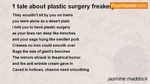 jasmine maddock - 1 tale about plastic surgery freakery