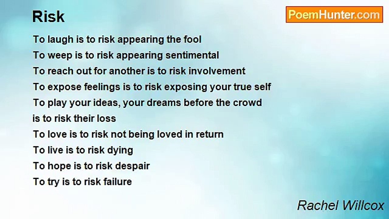 Rachel Willcox - Risk