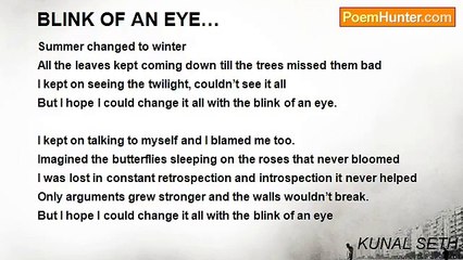 KUNAL SETH - BLINK OF AN EYE…