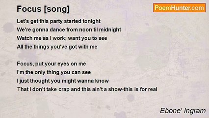 Ebone' Ingram - Focus [song]