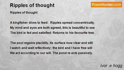 ivor .e hogg - Ripples of thought