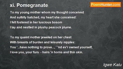 Igwe Kalu - xi. Pomegranate