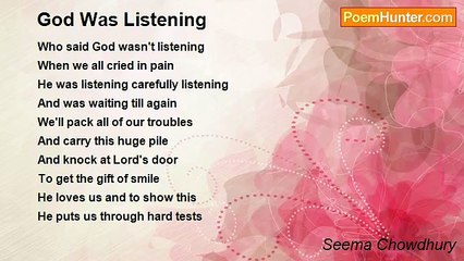 Seema Chowdhury - God Was Listening