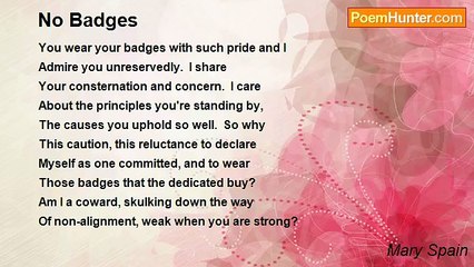 Mary Spain - No Badges