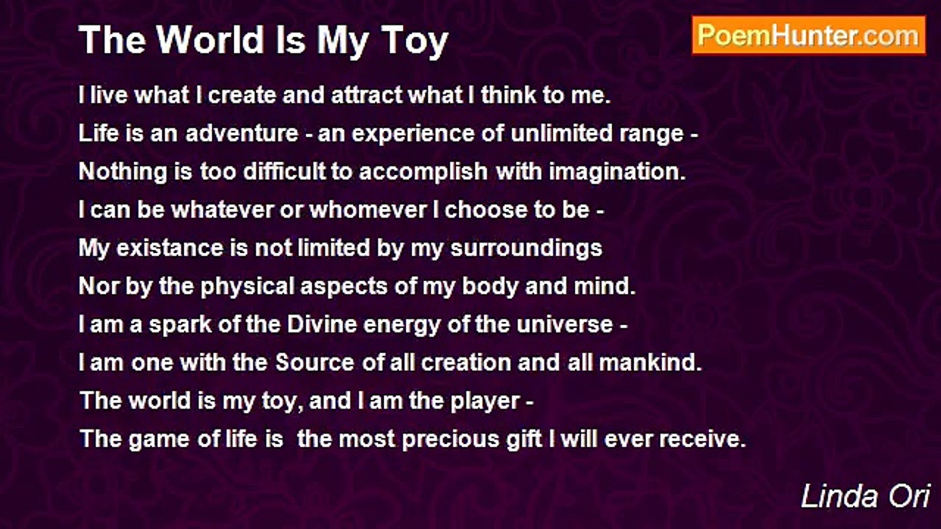 Linda Ori - The World Is My Toy