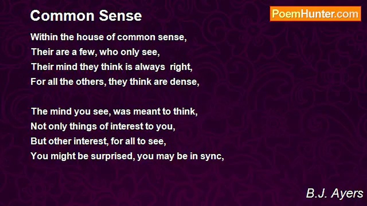 B.J. Ayers - Common Sense