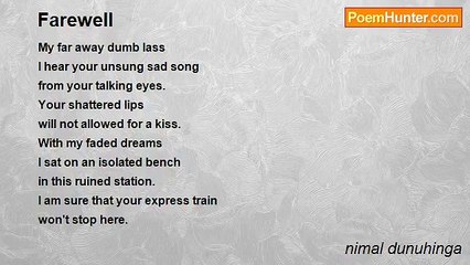 nimal dunuhinga - Farewell