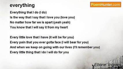 Ebone' Ingram - everything