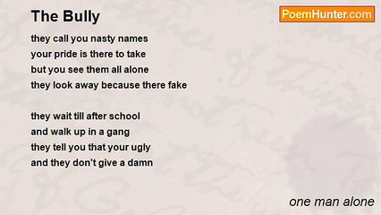 one man alone - The Bully