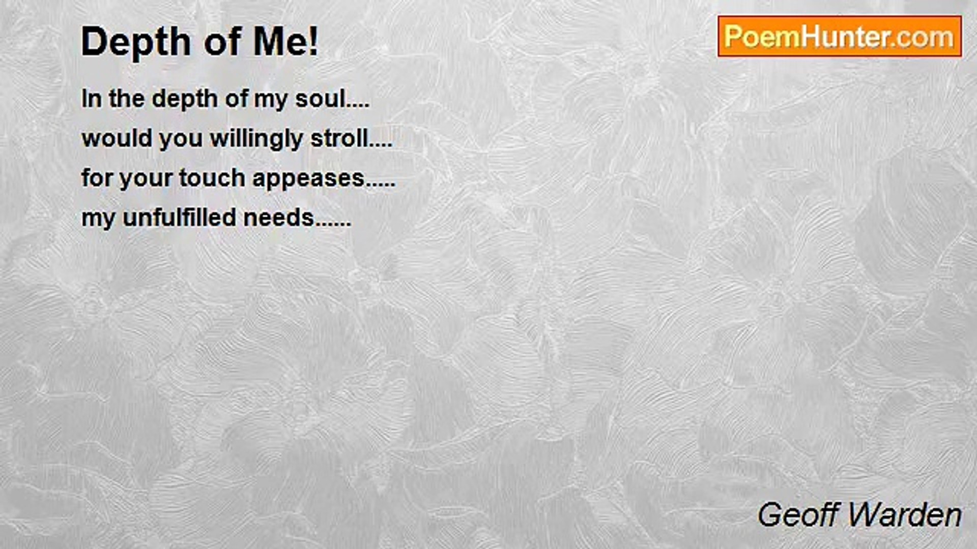 Geoff Warden - Depth of Me!