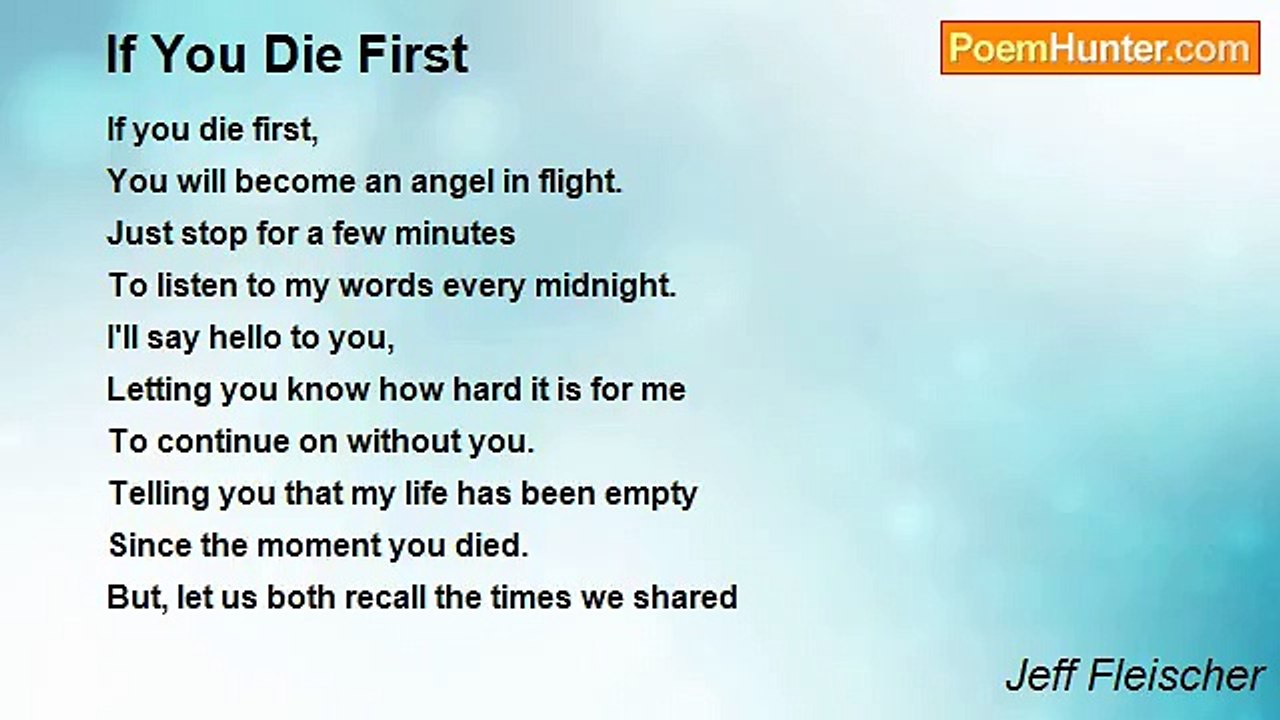 Jeff Fleischer - If You Die First