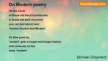 Michael Shepherd - On Modern poetry