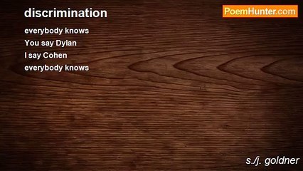 s./j. goldner - discrimination