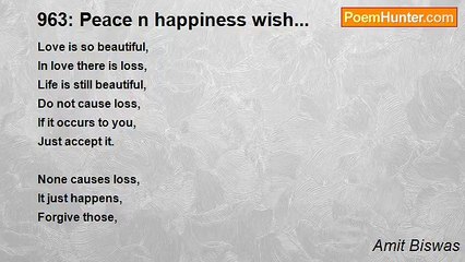Amit Biswas - 963: Peace n happiness wish...