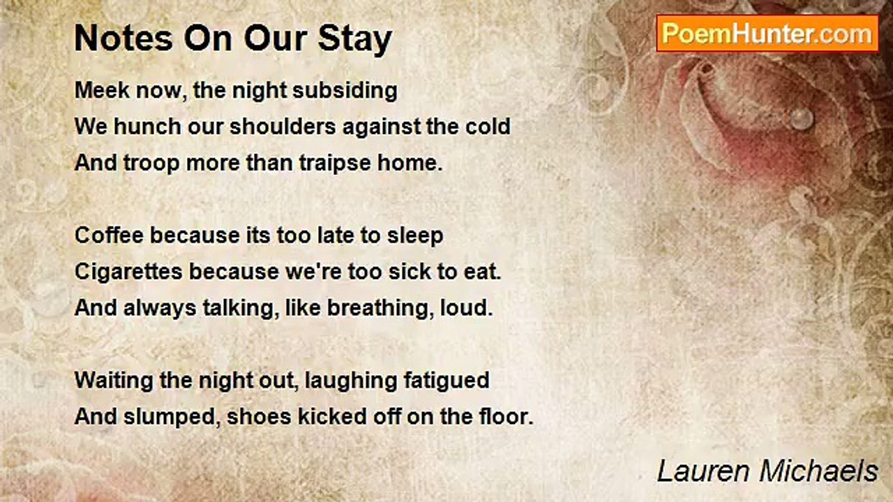 Lauren Michaels - Notes On Our Stay