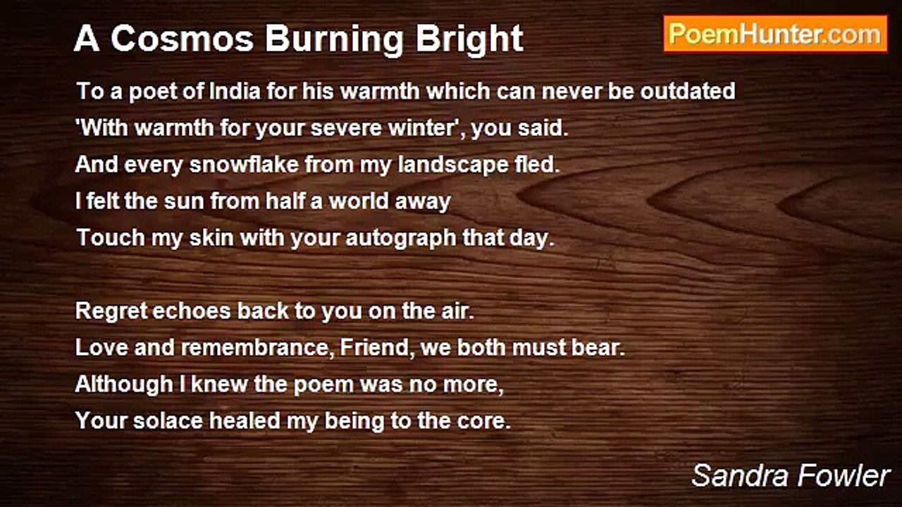Sandra Fowler - A Cosmos Burning Bright