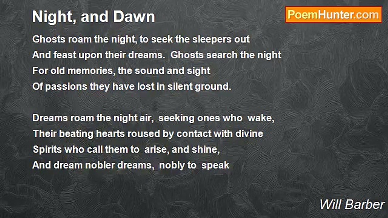 Will Barber - Night, and Dawn