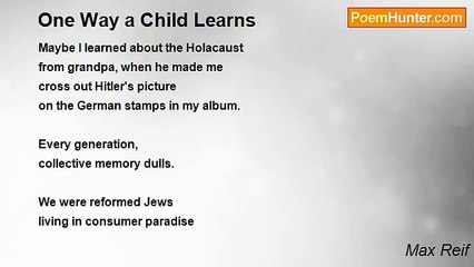 Max Reif - One Way a Child Learns