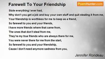 Jennifer Rondeau - Farewell To Your Friendship