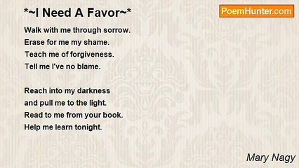 Mary Nagy - *~I Need A Favor~*