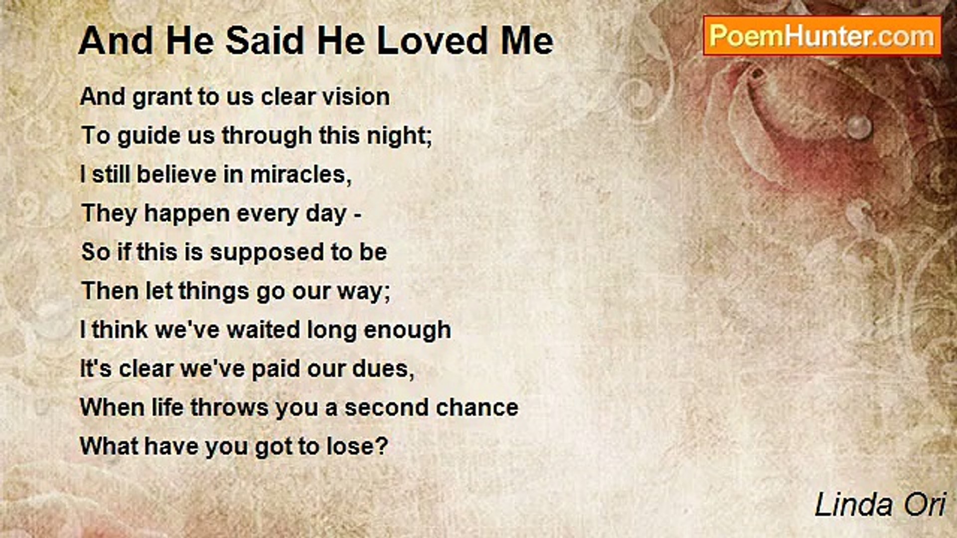 Linda Ori - And He Said He Loved Me