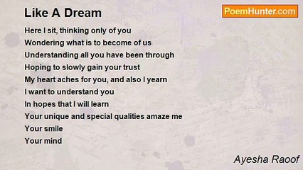 Ayesha Raoof - Like A Dream
