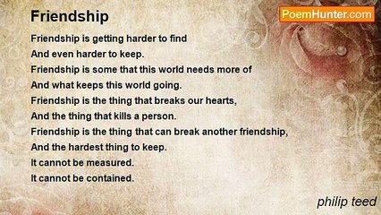 philip teed - Friendship
