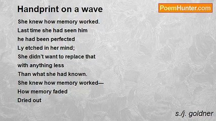 s./j. goldner - Handprint on a wave