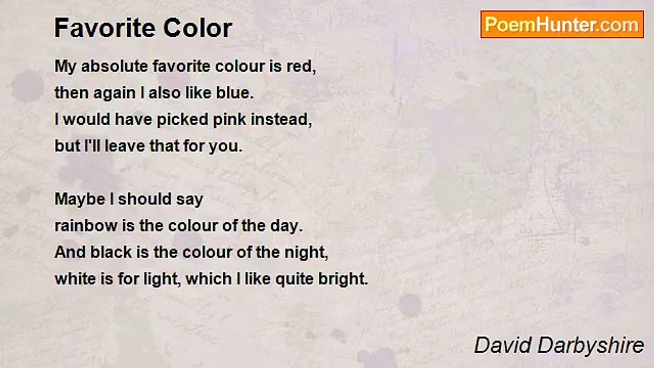 David Darbyshire - Favorite Color