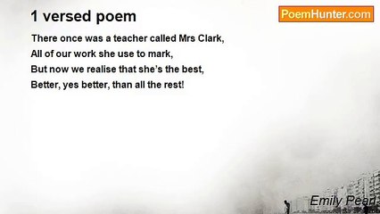 Emily Pearl - 1 versed poem