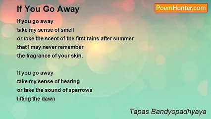 Tapas Bandyopadhyaya - If You Go Away