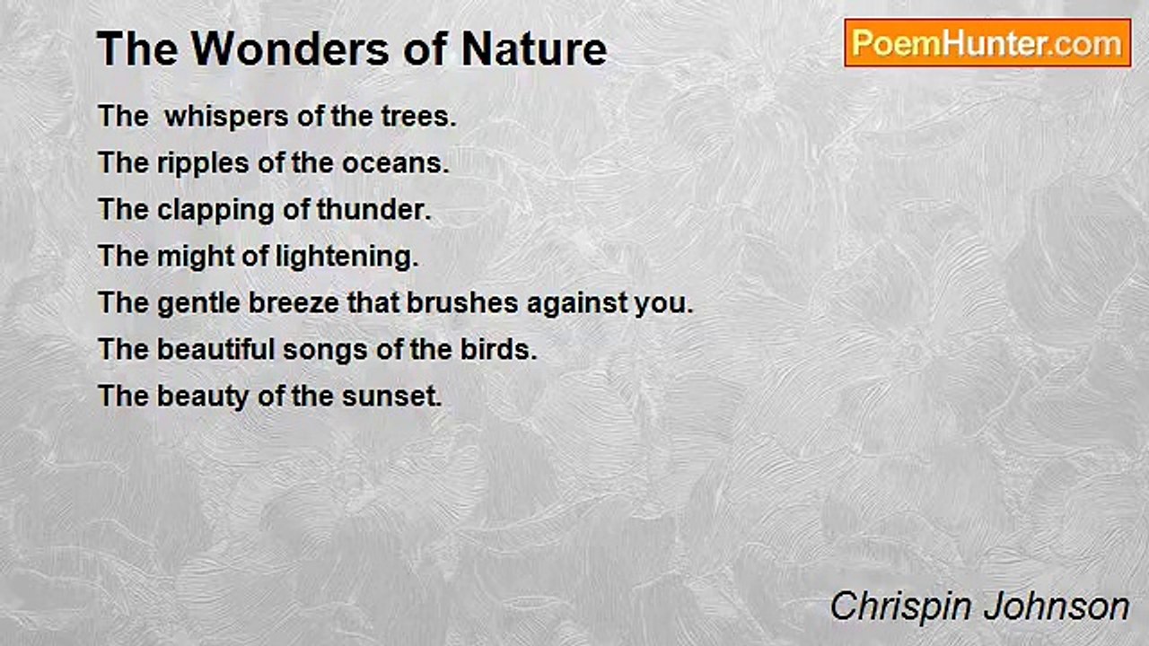 Chrispin Johnson - The Wonders of Nature