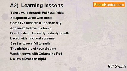 Bill Smith - A2)  Learning lessons