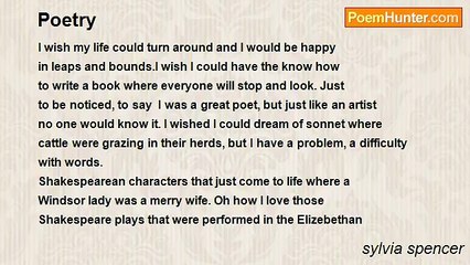 sylvia spencer - Poetry