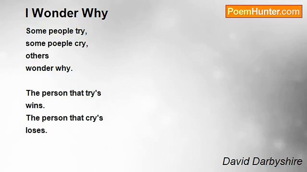 David Darbyshire - I Wonder Why
