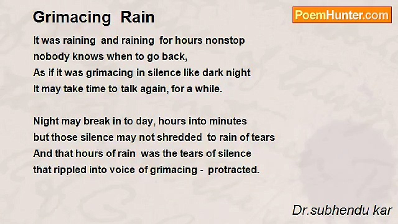 Dr.subhendu kar - Grimacing  Rain