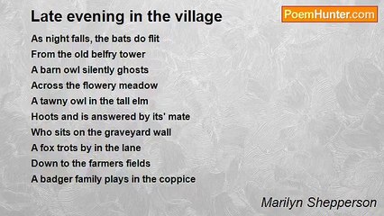 Marilyn Shepperson - Late evening in the village