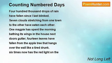 Not Long Left - Counting Numbered Days