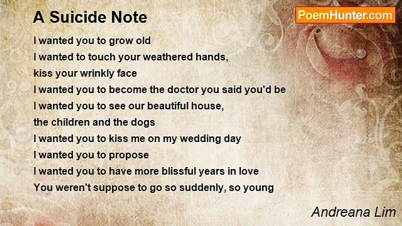 Andreana Lim - A Suicide Note