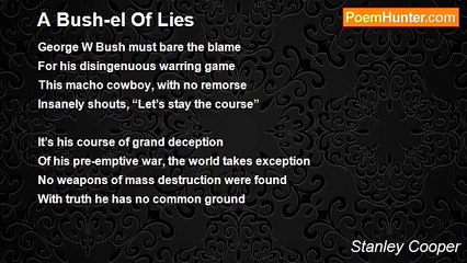 Stanley Cooper - A Bush-el Of Lies