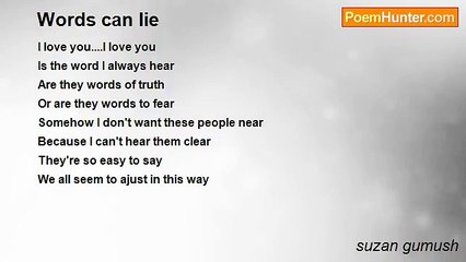 suzan gumush - Words can lie