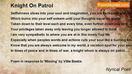 Nyrical Poet - Knight On Patrol
