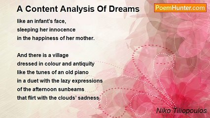 Niko Tiliopoulos - A Content Analysis Of Dreams