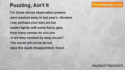 Herbert Nehrlich - Puzzling, Ain't It
